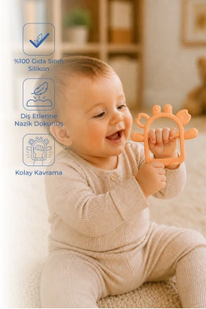Babyjem Silikon Kolay Kavrama Diş Kaşıyıcı Soft Somon