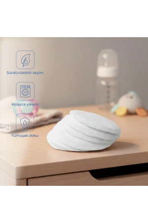 Babyjem Yıkanabilir 6lı Kumaş Göğüs Pedi