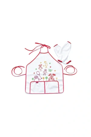 Babyjem Boyundan Bağlamalı Faaliyet Önlüğü Kırmızı