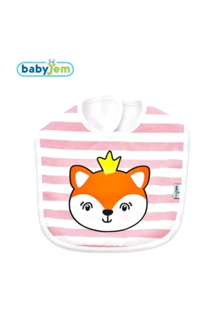 Babyjem Çizgili Baskılı Önlük Pembe