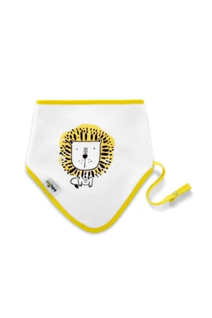 Babyjem Fular Önlük Emzik Tutacaklı Ekru Aslan