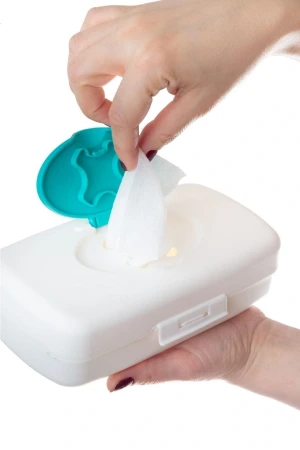 Babyjem Islak Mendil Kutusu Turkuaz / Beyaz