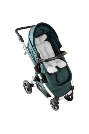 Babyjem 2 İn 1 Puset ve Mama Sandalyesi Minderi Gri Çiçek %100 Pamuk