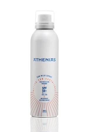 Athenias Sun Milk Spray 200 ml Spf50+ Tüm Cilt Tipleri İçin UVA UVB Yüksek Korumalı Güneş Kremi