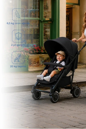 Tripper Molly Termal 4 Mevsim Yeni Nesil Baston Bebek Arabası Siyah