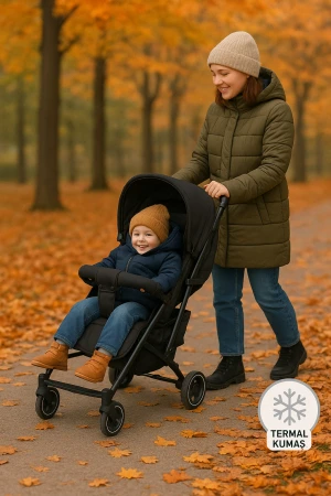 Tripper Molly Termal 4 Mevsim Yeni Nesil Baston Bebek Arabası Siyah
