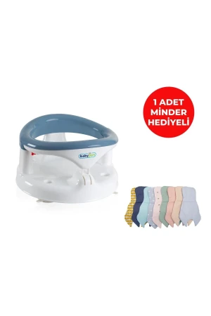 Babyjem Yandan Açılır Banyo ve Mama Oturağı & Minder 2li Set İndigo Mavi