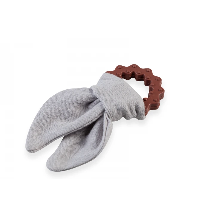 Babyjem Silikon Diş Kaşıyıcılı Müslin Önlük Gri