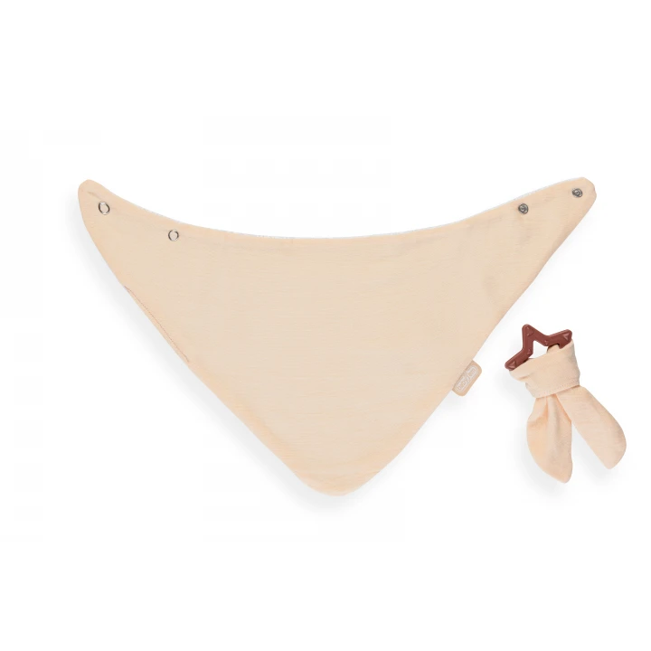 Babyjem Silikon Diş Kaşıyıcılı Müslin Önlük Somon