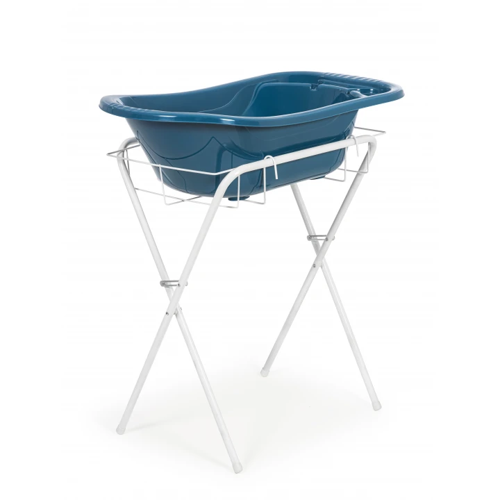 Babyjem Ayaklı Bebek Banyo Küvet Seti 7 Parça İndigo Mavi