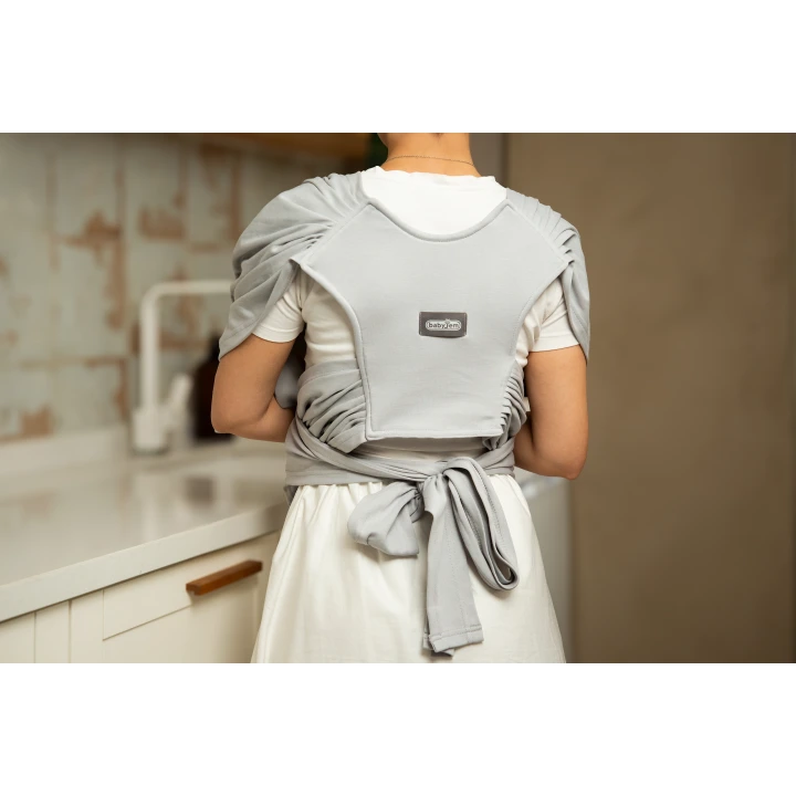 Babyjem Bel Destekli Terletmez Sling Anakucağı Bebek Taşıma Örtüsü Gri