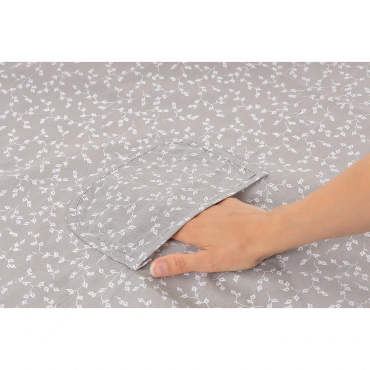 Babyjem Cepli Emzirme Önlüğü Gri Çiçek