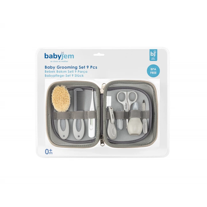 Babyjem Gri Bebek Bakım Seti 9 Parça