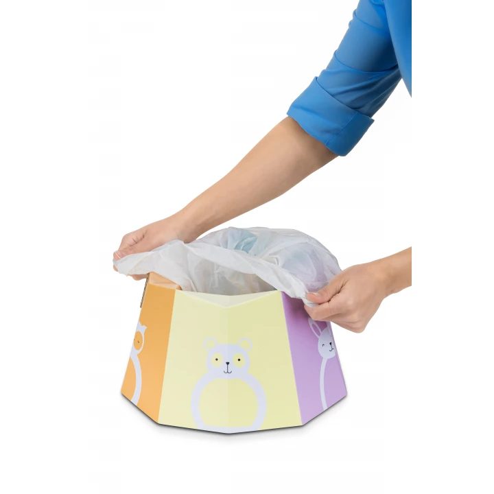 Babyjem Pratik Katlanabilir Seyahat Lazımlığı Desenli 6 Adet Poşet Hediyeli