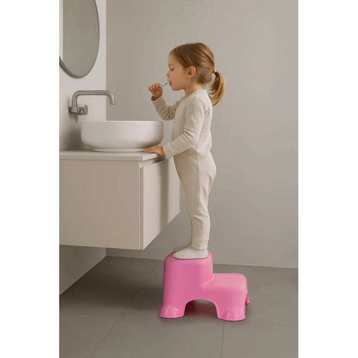 Babyjem Kaydırmaz Bebek Katlı Basamağı Pembe