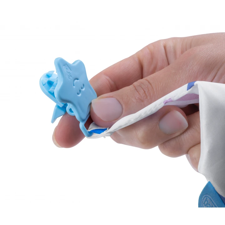 Babyjem Silikon Diş Kaşıyıcı Fular & Kravat Gülen Yüz Mavi