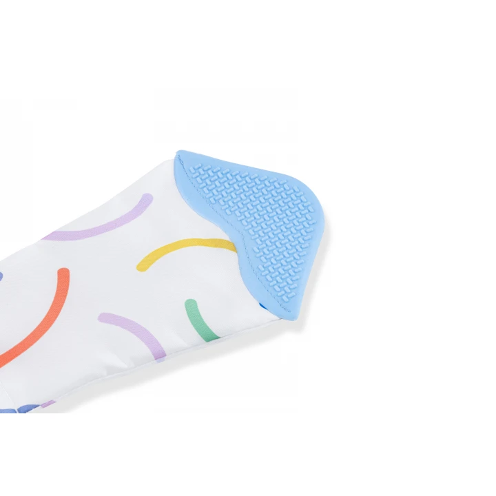 Babyjem Silikon Diş Kaşıyıcı Fular & Kravat Gülen Yüz Mavi