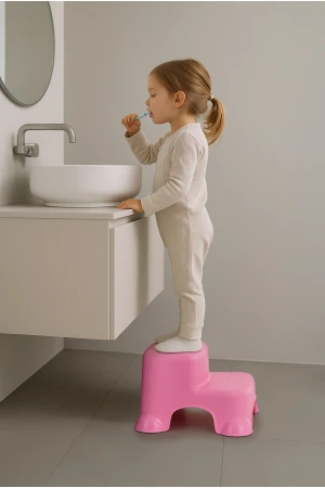 Babyjem Kaydırmaz Bebek Katlı Basamağı Pembe