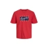 Jack&jones 12228254 0 Yaka Erkek Tshirt - Kirmizi