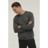 Lumberjack Sn75 Basic C Neck 0 Yaka Erkek Sweat - Antrasit Melanj