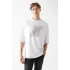 Mavi 0611052 0 Yaka Oversize Erkek Tshirt - Beyaz