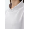 Frappa Miu Yaka Çapraz Yarasa Kol Bayan Sweat - Gri