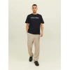 Jack&jones 12234759 0 Yaka Erkek Tshirt - Siyah