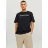 Jack&jones 12234759 0 Yaka Erkek Tshirt - Siyah