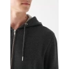 Mavi 0610061 Fermuarli Kapsonlu Erkek Sweat - Antrasit