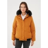 Mavi 1108423 Suni Kurk Sapka Detayli Sisme Kadın Mont - Taba