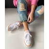 Benetton 30176 Kadın Ayakkabi - Beyaz Turuncu