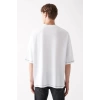 Mavi 0611052 0 Yaka Oversize Erkek Tshirt - Beyaz