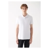Mavi 064946 Yakali Erkek Tshirt - Karbeyaz