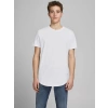 Jack&jones 12113648 0 Yaka Erkek Tshirt - Beyaz