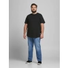 Jack&jones 12184933 0 Yaka Erkek Tshirt - Siyah