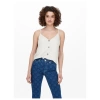 Only 15222163 Askili 4 Dugme Bayan Body - Krem