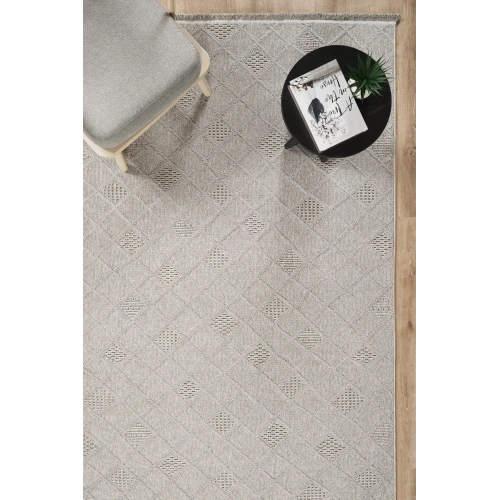 Arya Gri İskandinav Dekoratif Halı