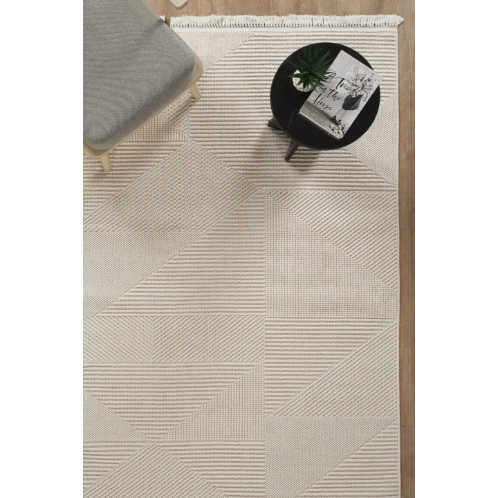 Arya Krem İskandinav Dekoratif Halı