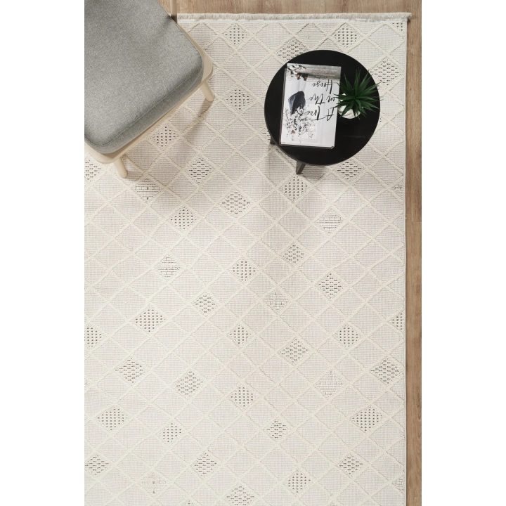 Arya Krem İskandinav Dekoratif Halı