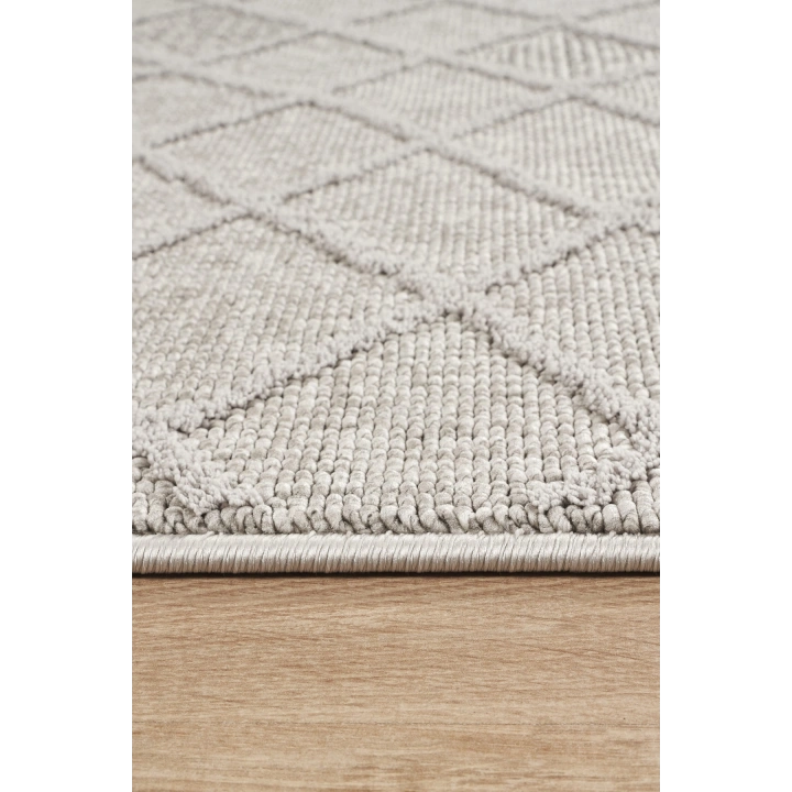 Arya Gri İskandinav Dekoratif Halı