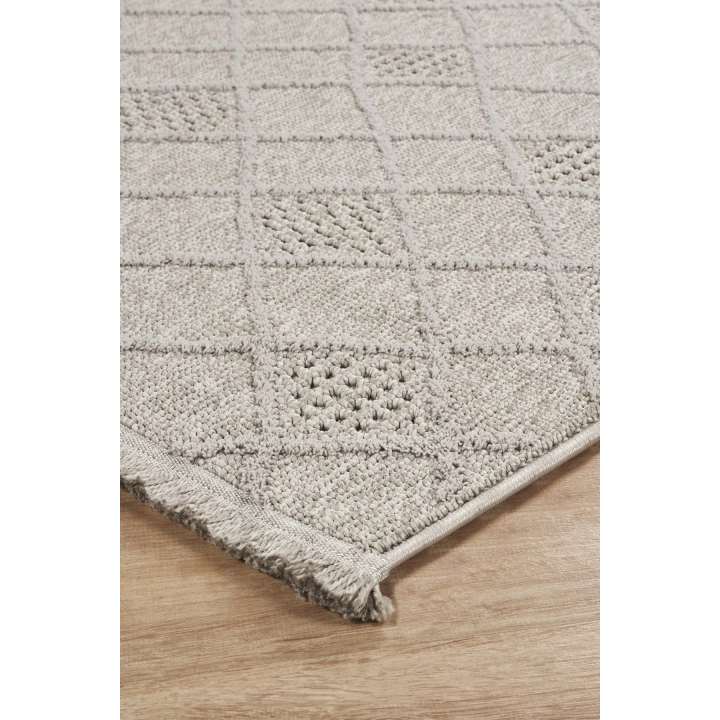 Arya Gri İskandinav Dekoratif Halı