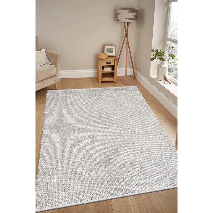 Arya Gri-Beyaz İskandinav Dekoratif Halı