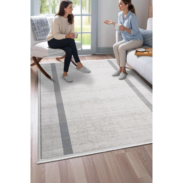 İnci Akrilik Halı Mavi-Beyaz