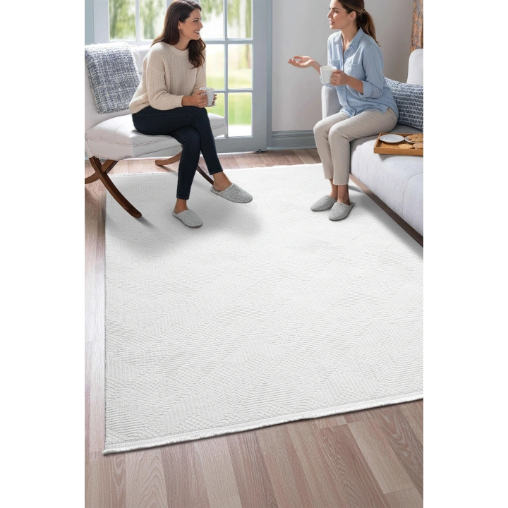 İnci Akrilik Halı Beyaz