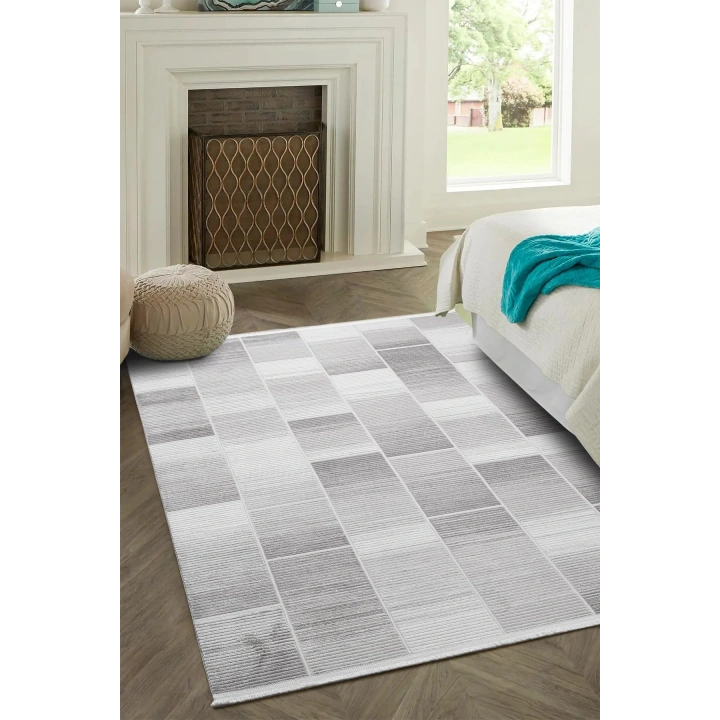 İnci Akrilik Halı KoyuGri-AçıkGri