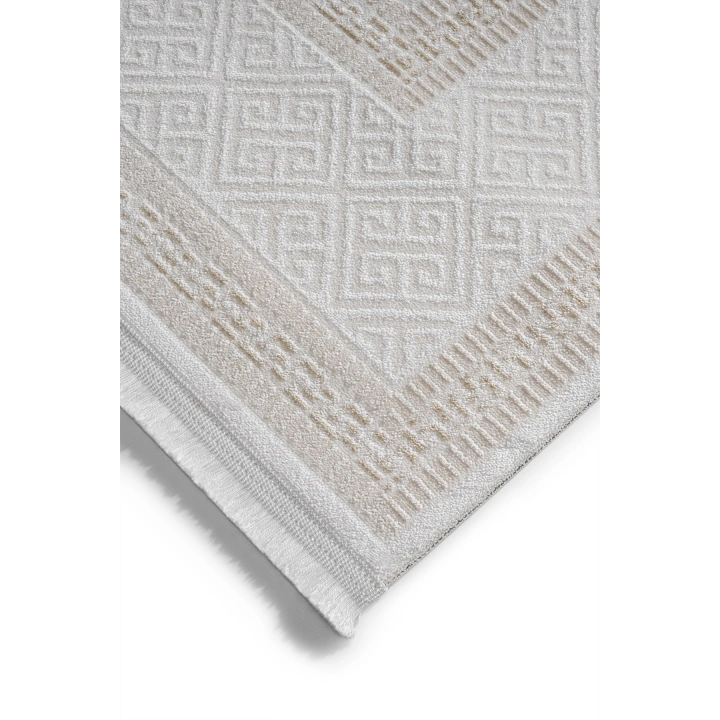 İnci Akrilik Halı Gold-Beyaz