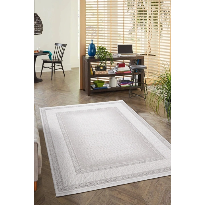 İnci Akrilik Halı AçıkGri-Beyaz