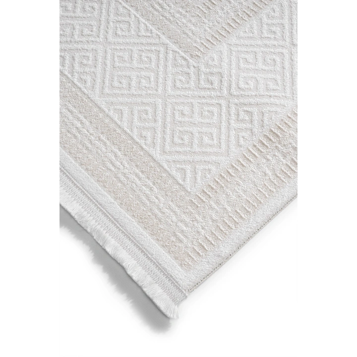 İnci Akrilik Halı Bej-Beyaz