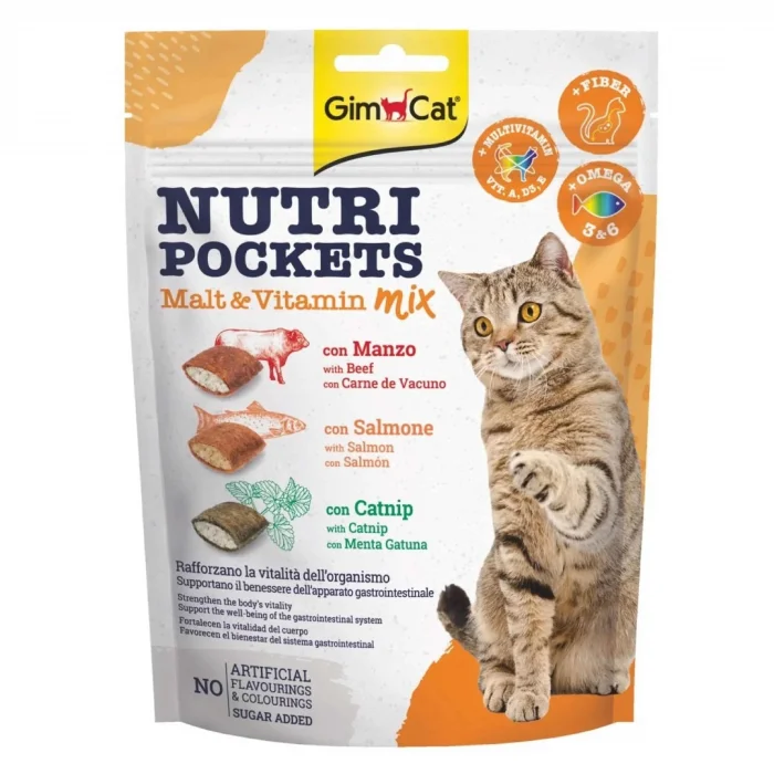 GimCat Nutripockets Kedi Ödülü Malt & Multivitamin 150 gr
