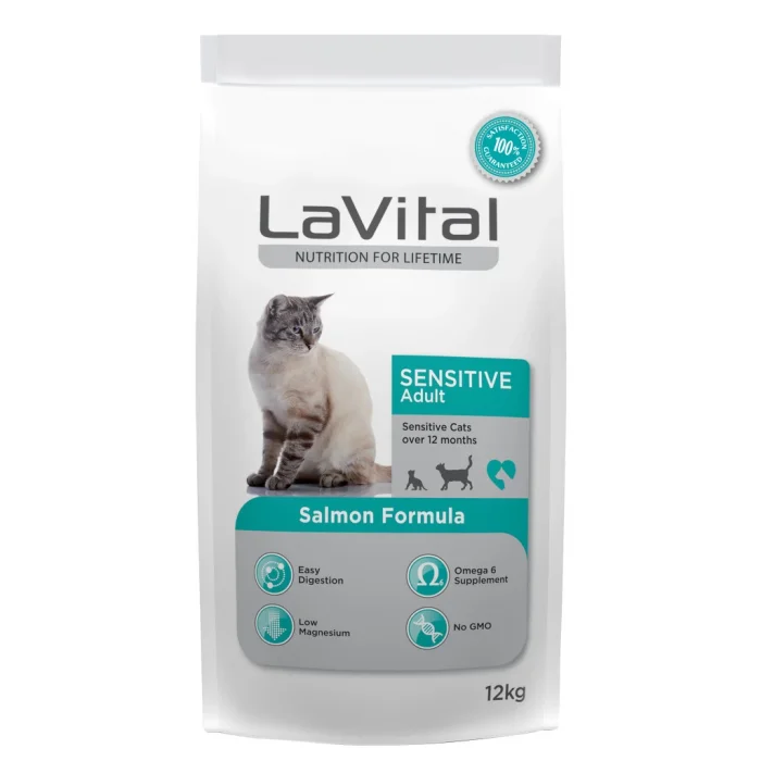 LaVital Sensitive Somonlu Yetişkin Kedi Maması 12 Kg